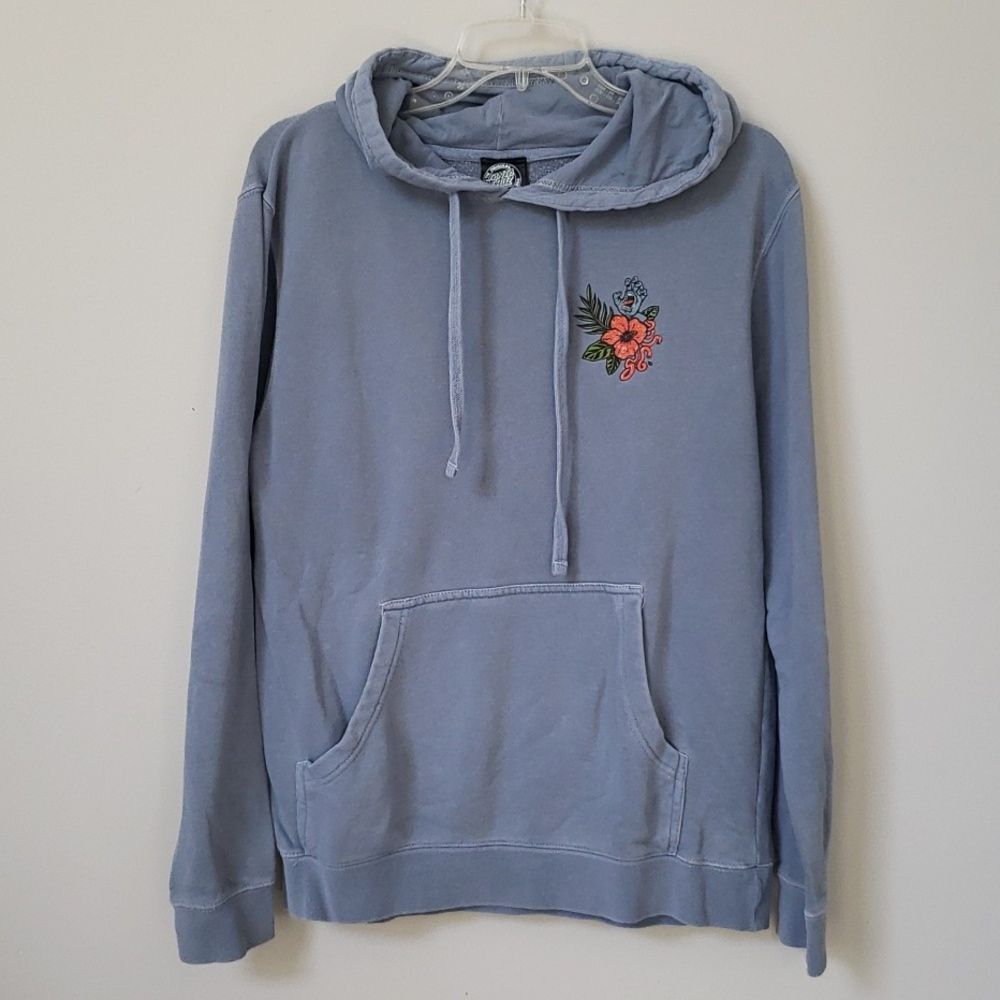 Santa Cruz Skateboards Hoodie Mens S Graphic Print Pullover Sweatshirt Unizex